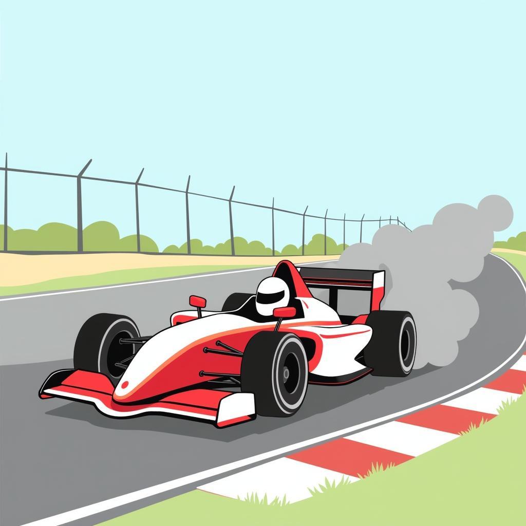 Race Car Understeer Illustration