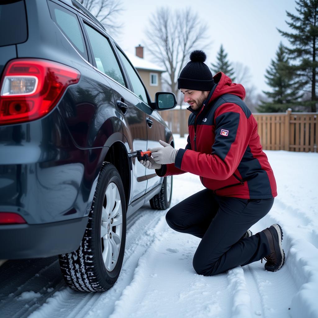 Checking Tire Pressure in Canada