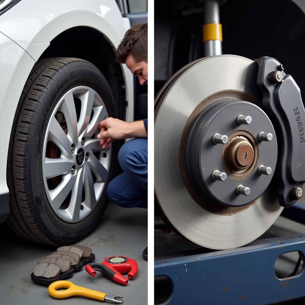 Tire Rotation and Brake Inspection