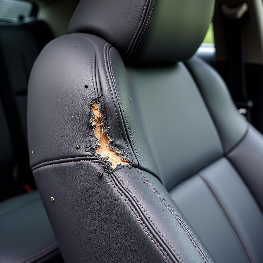 Torn Car Seat Upholstery Repair