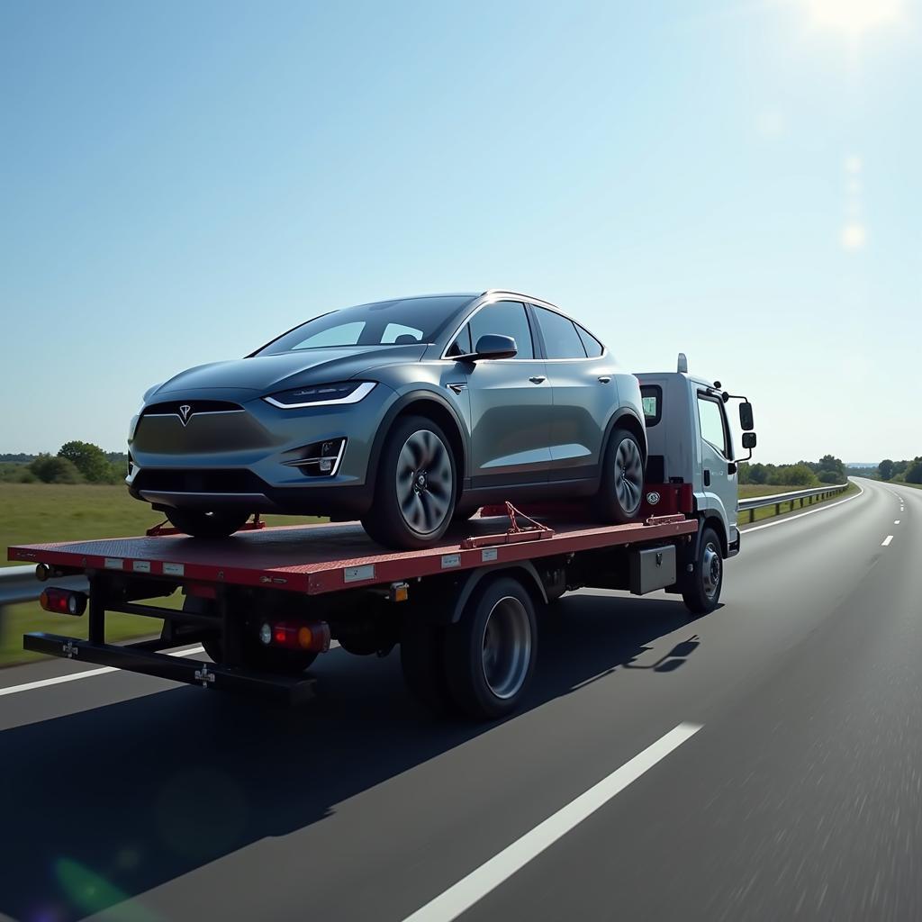 Towing an EV on a Flatbed Out of State