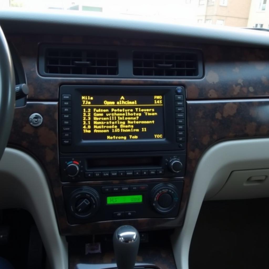 Town Car Radio Display Malfunction