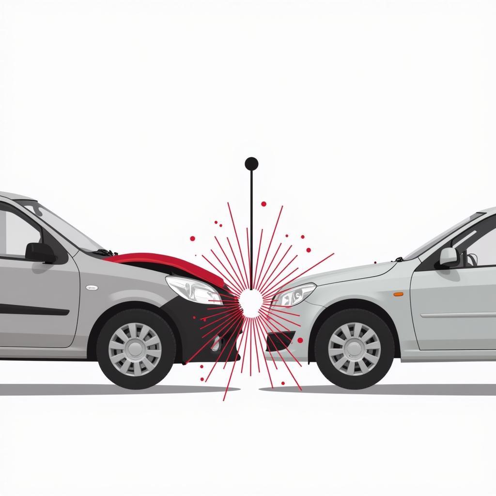 Two Cars Collision Impact Point