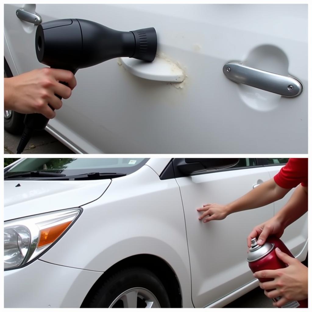 Using Hot and Cold Method for Car Dent