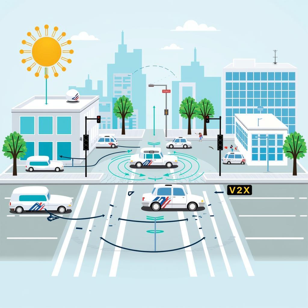 V2X Communication in Autonomous Vehicles: An Illustration