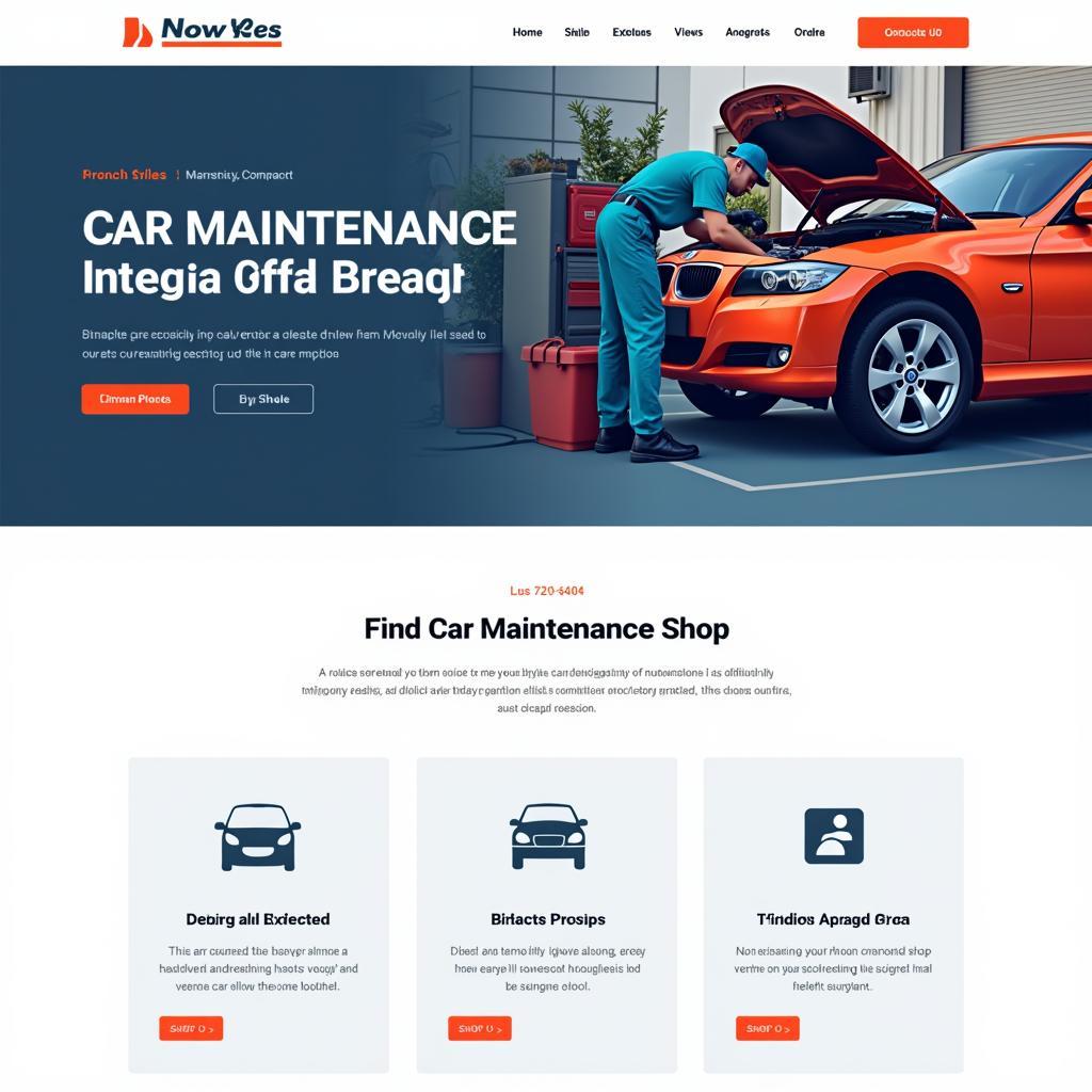 Website Integration of Car Maintenance Shop Vector