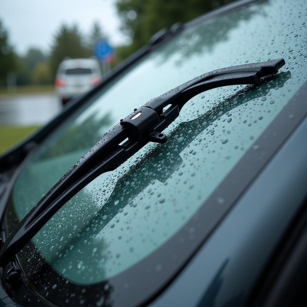 Windshield Wiper and Raindrop Interaction