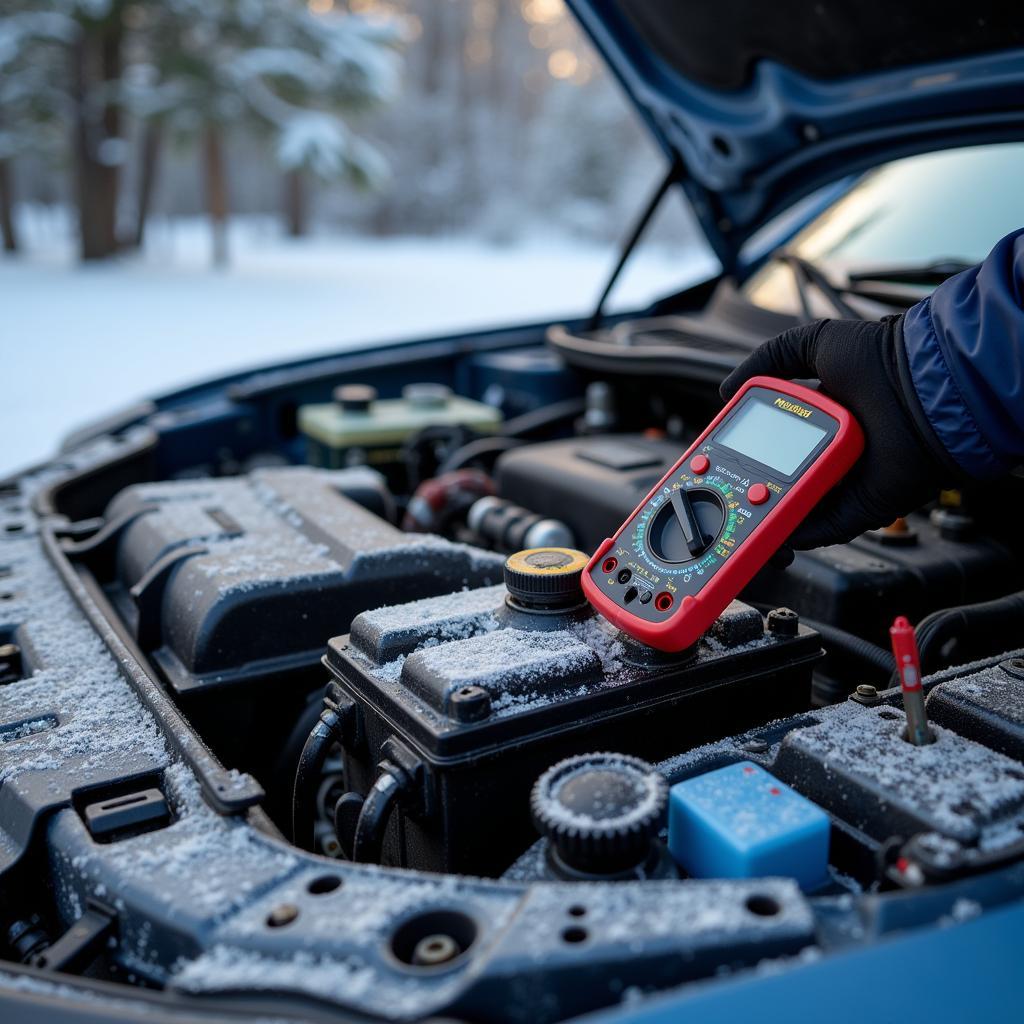 Checking Car Battery in Winter