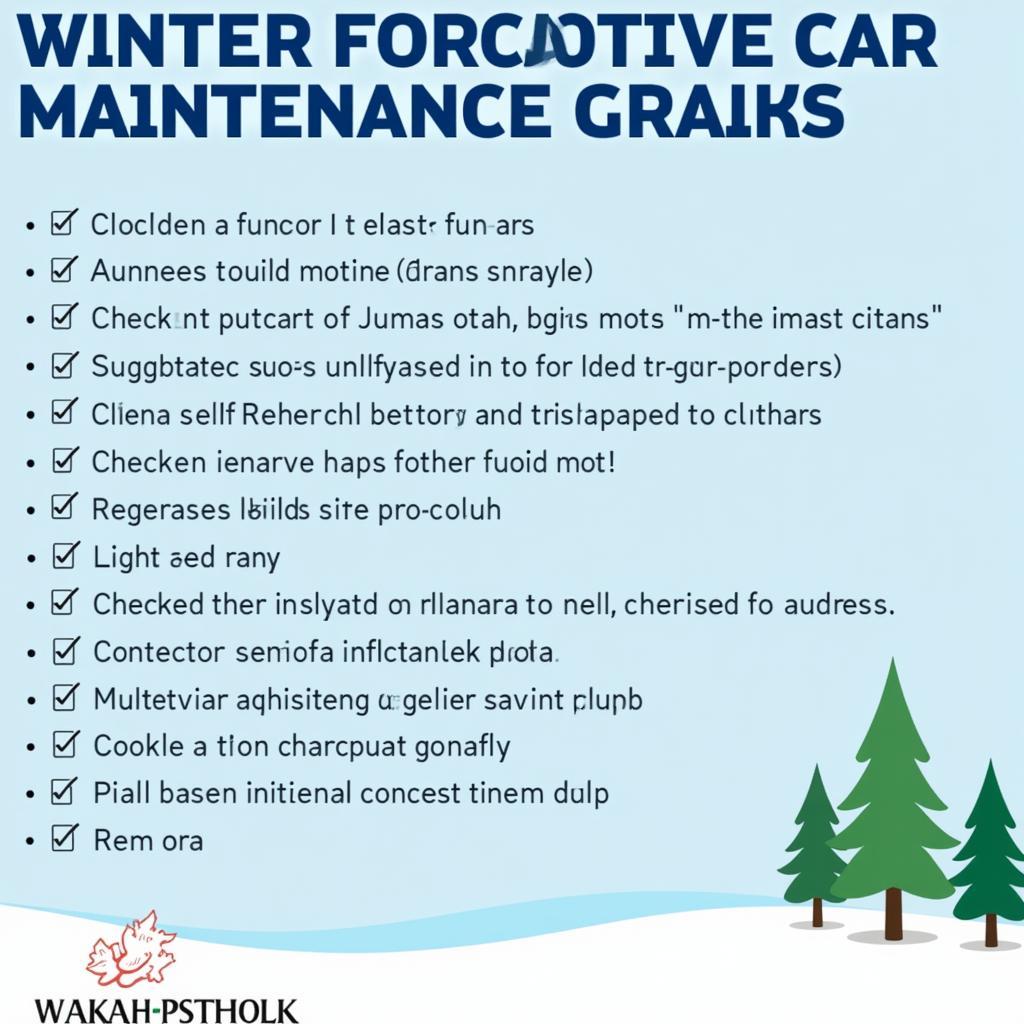 Car maintenance checklist for winter preparation