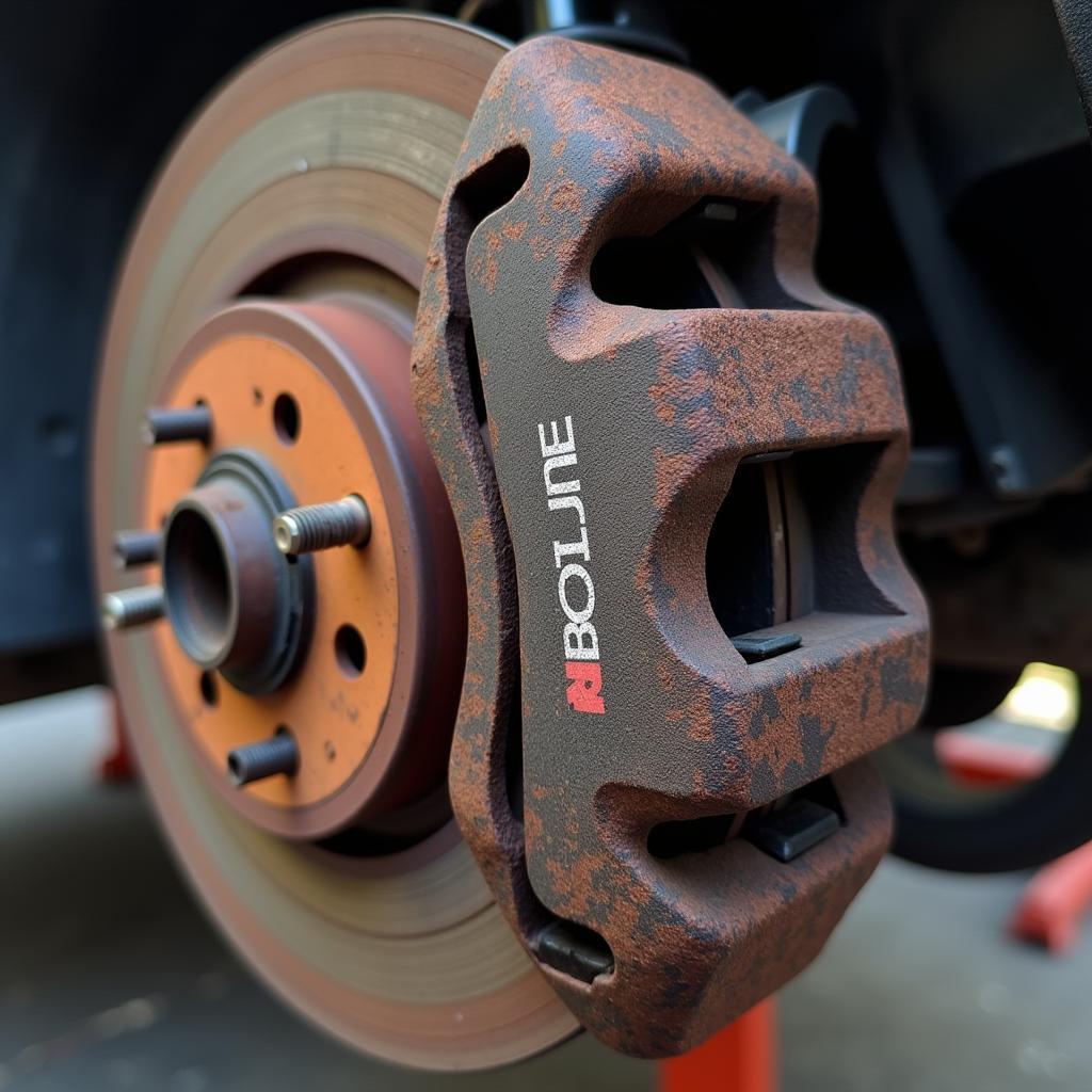 Worn Brake Pads on a Used Car