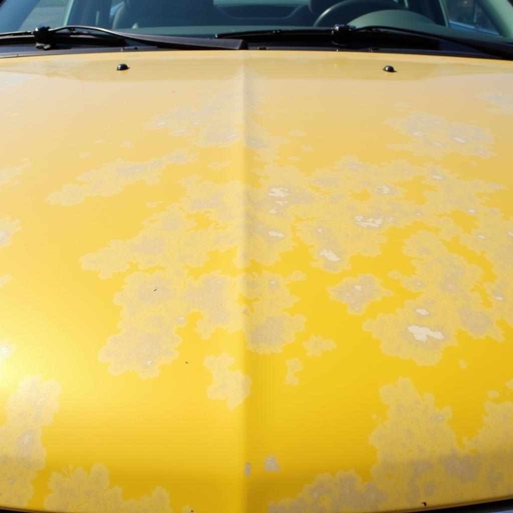 Yellowing Car Paint from UV Damage