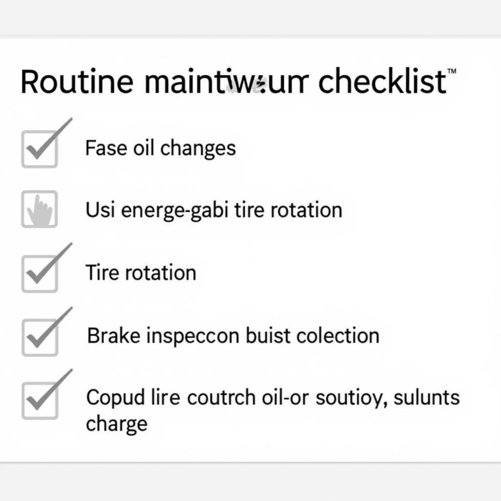 2016 CX5 Routine Maintenance Checklist