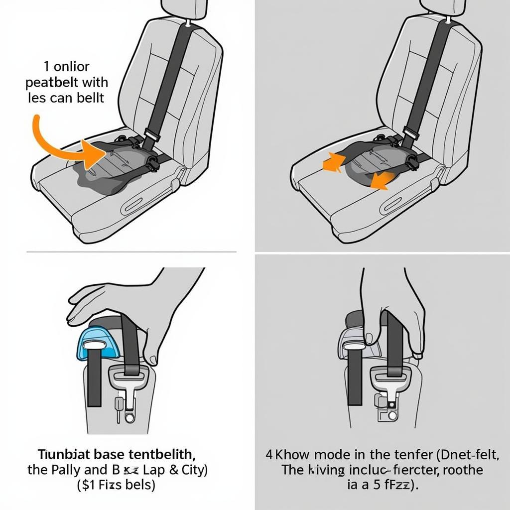 3 Way Fix Car Seat Base: Seatbelt Installation