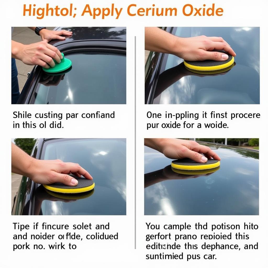 Applying Cerium Oxide Polish to Car Window