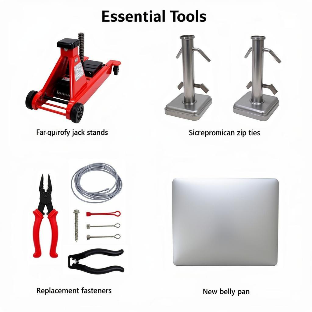 Tools and Materials for Belly Pan Repair