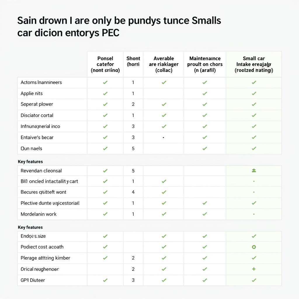 Best Small Cars for Low Maintenance Comparison Table