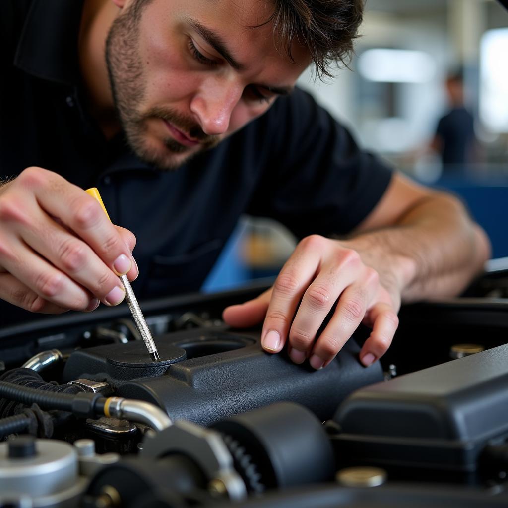 Blind Mechanic Using Tactile Tools