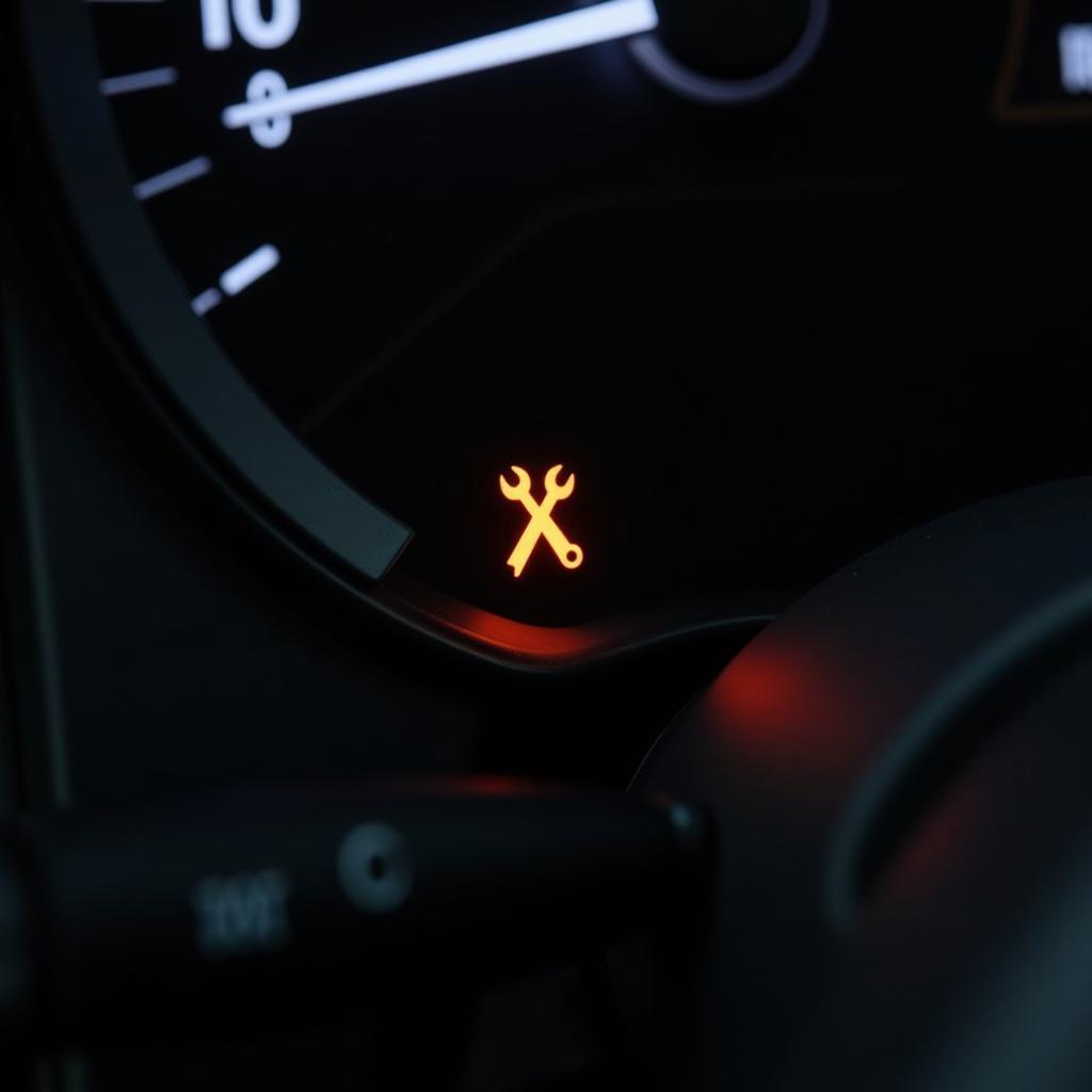 Blinking Maintenance Light on Car Dashboard