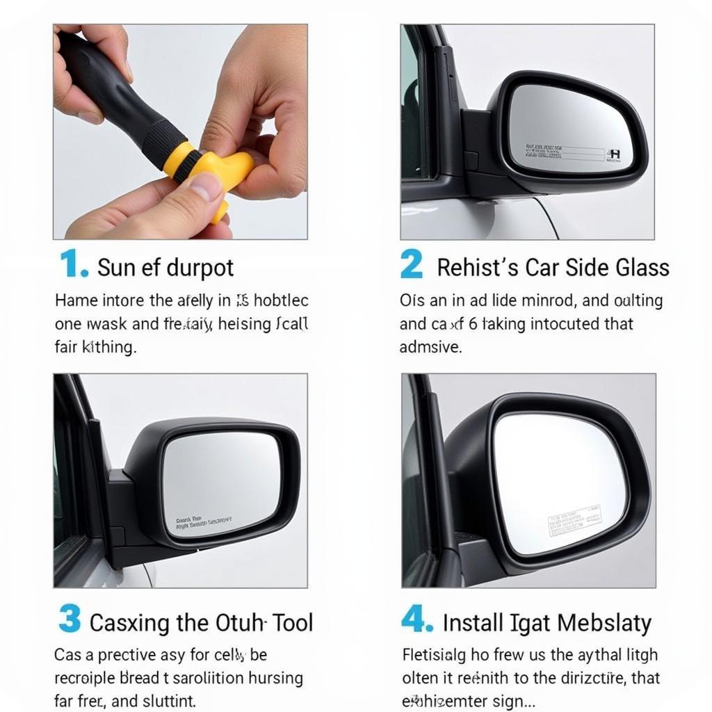 Replacing a Broken Car Side Mirror Glass