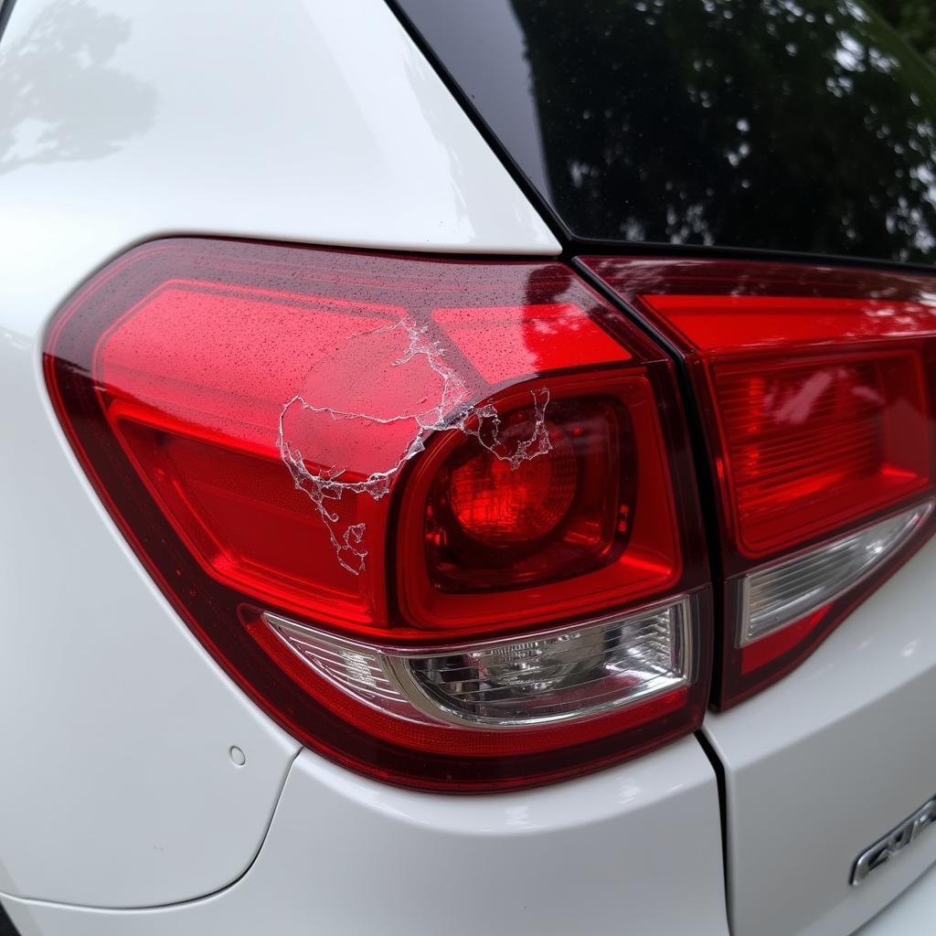 Broken Tail Light Cover Damage Assessment