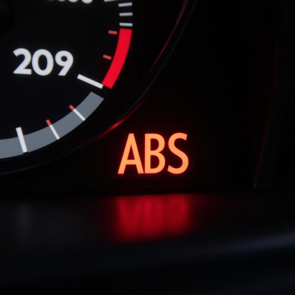 Car ABS Light Illuminated on Dashboard