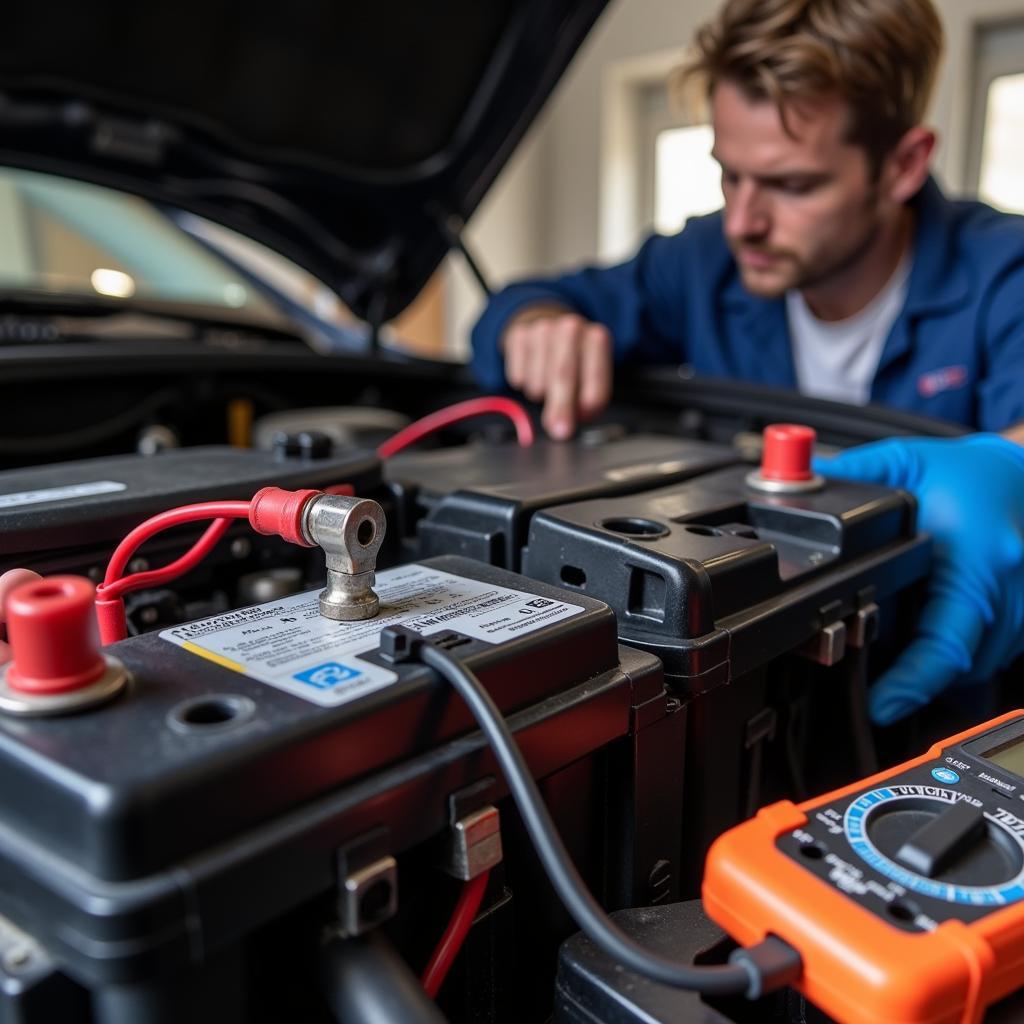 Car Battery Maintenance and Electrical System Check