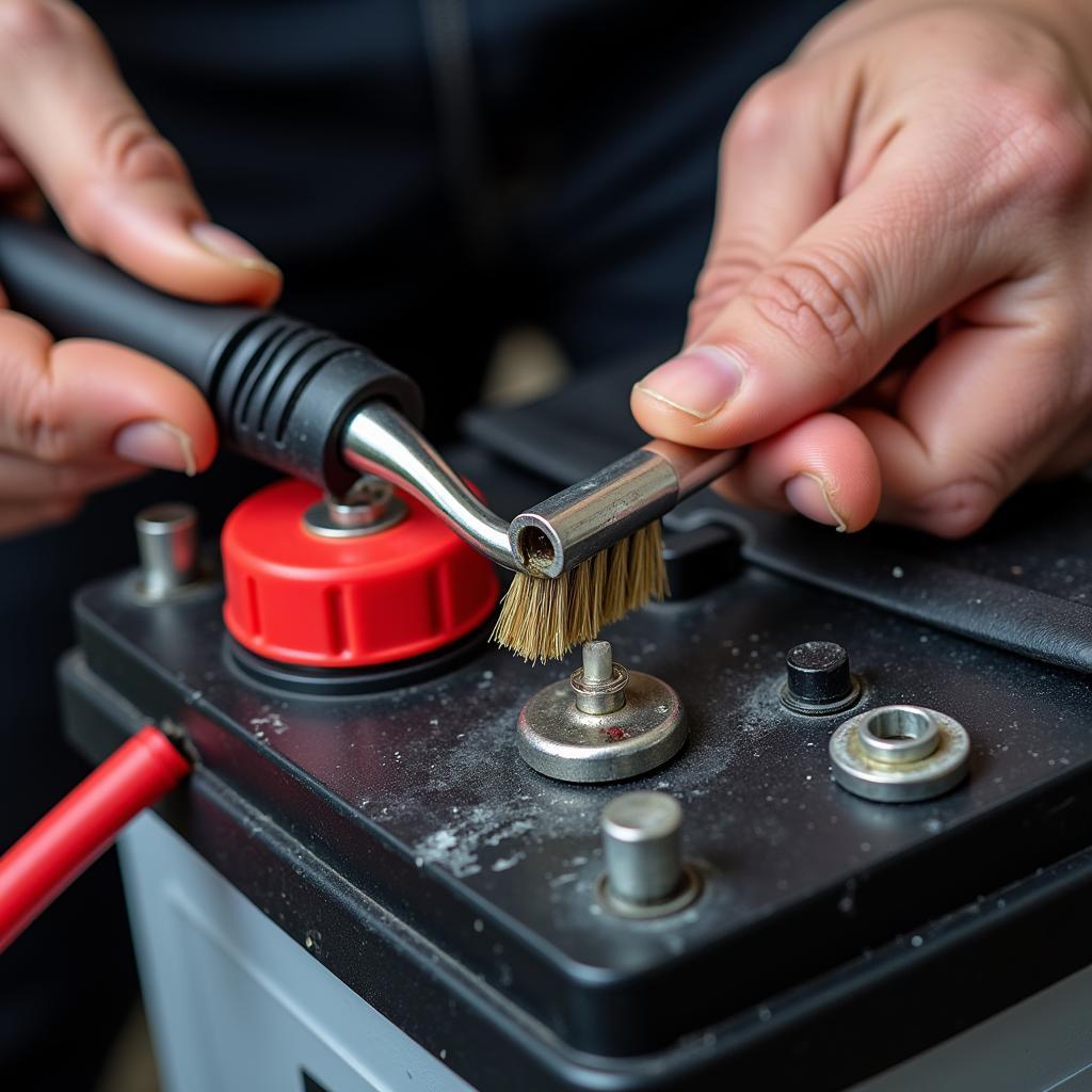 Car Battery Terminals Cleaning