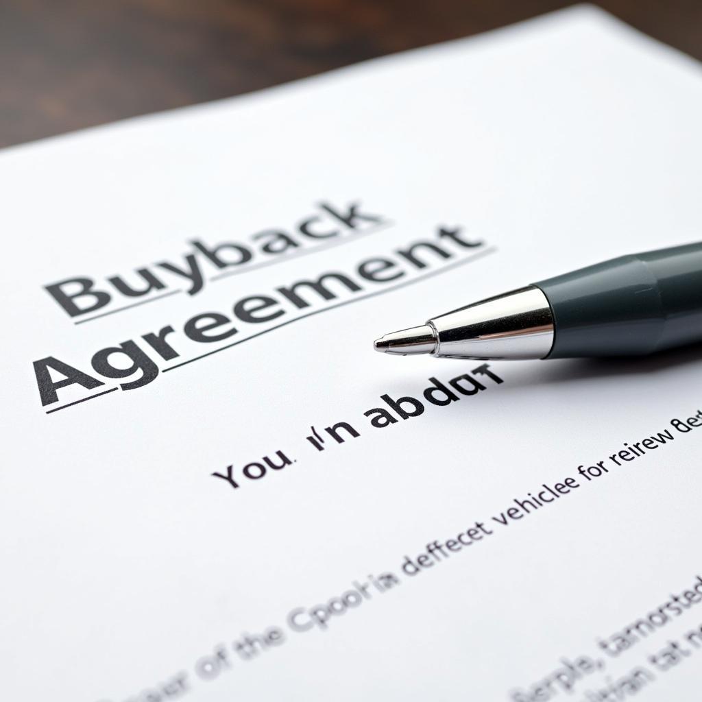 Car Buyback Agreement