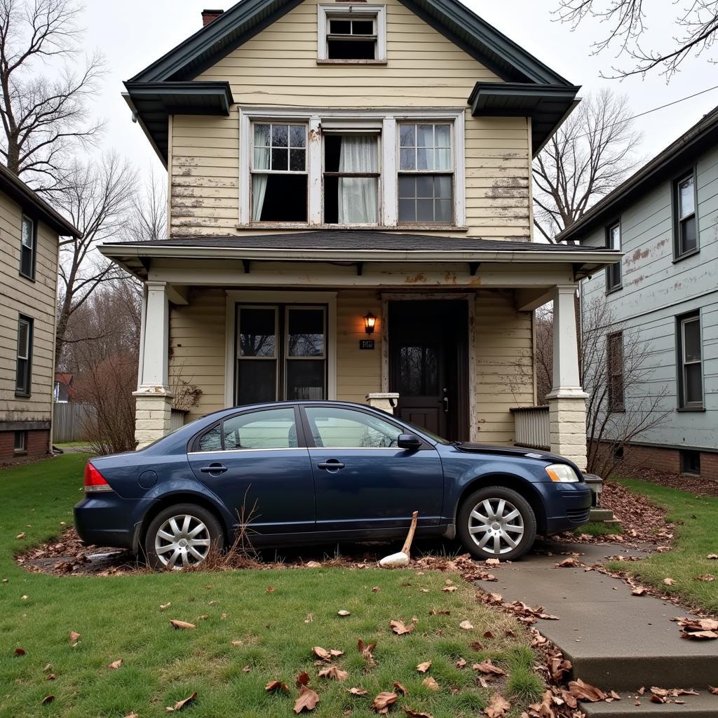 Car Crashed into a Fixer-Upper House