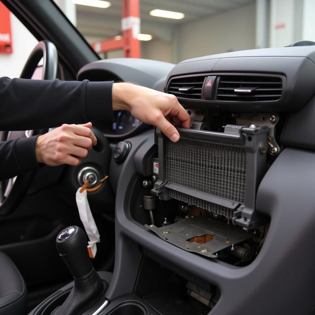 Replacing a car heater core