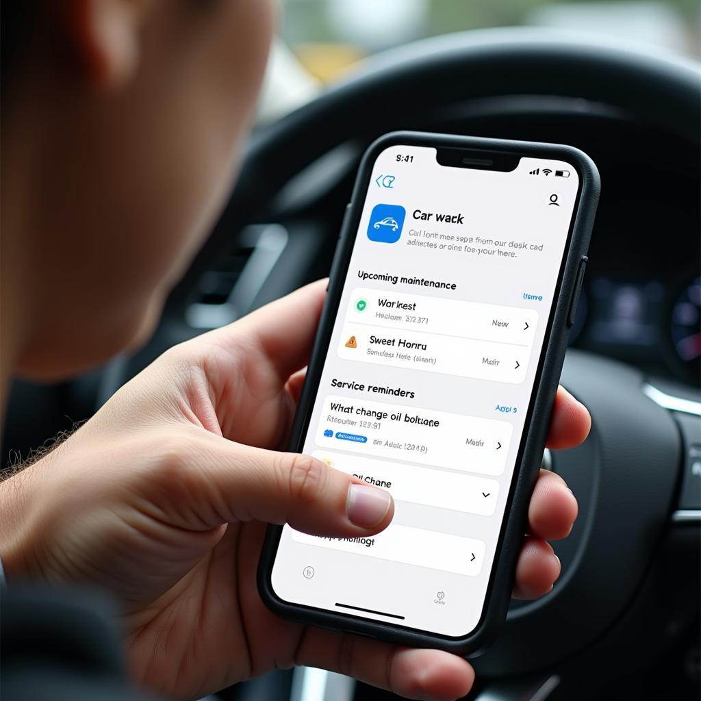 Using a Car Maintenance App