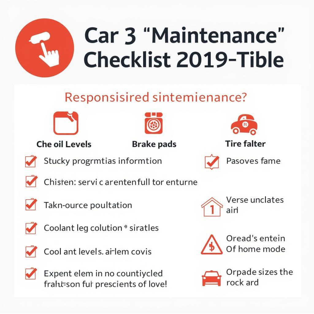 Car Maintenance Checklist 2019