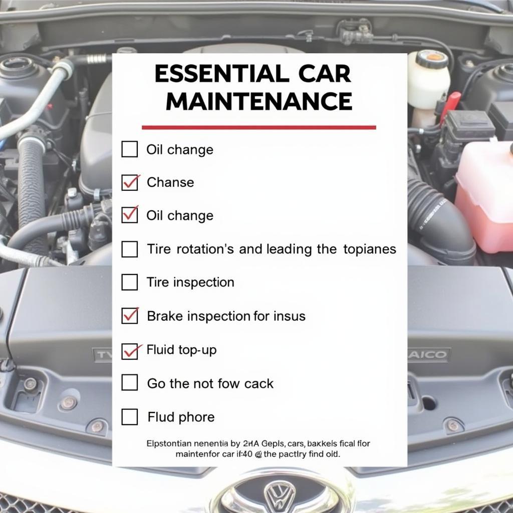 Car Maintenance Checklist