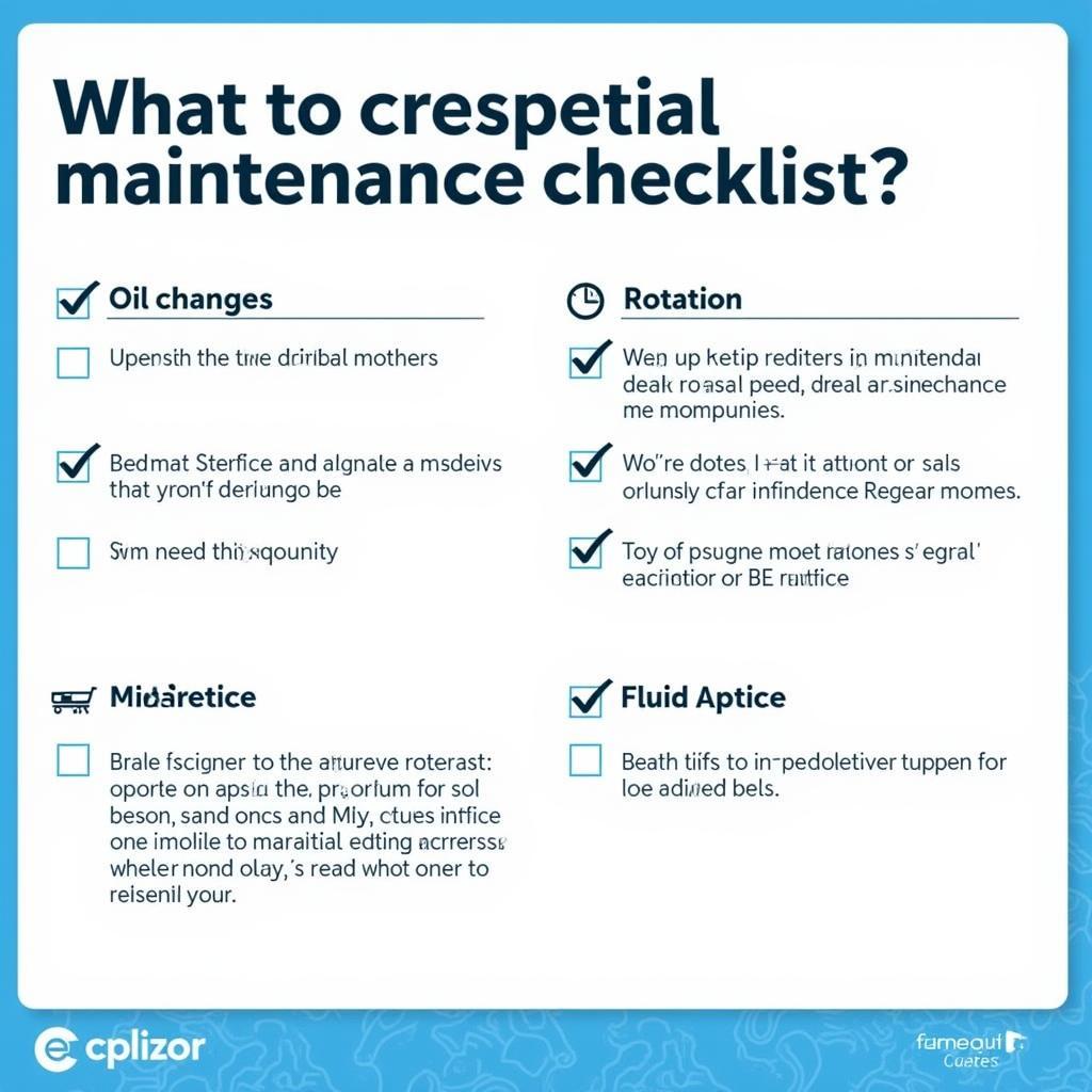 Car Maintenance Checklist