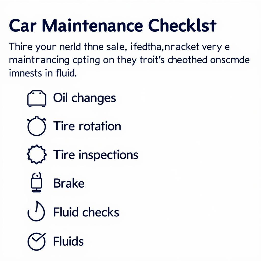 Car maintenance checklist for ensuring optimal vehicle performance