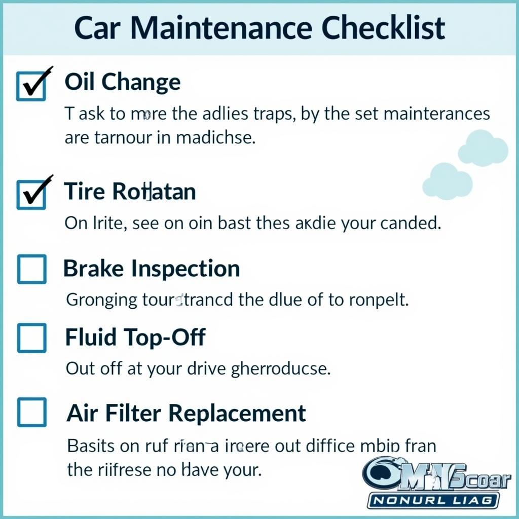 Car Maintenance Checklist Rockville MD