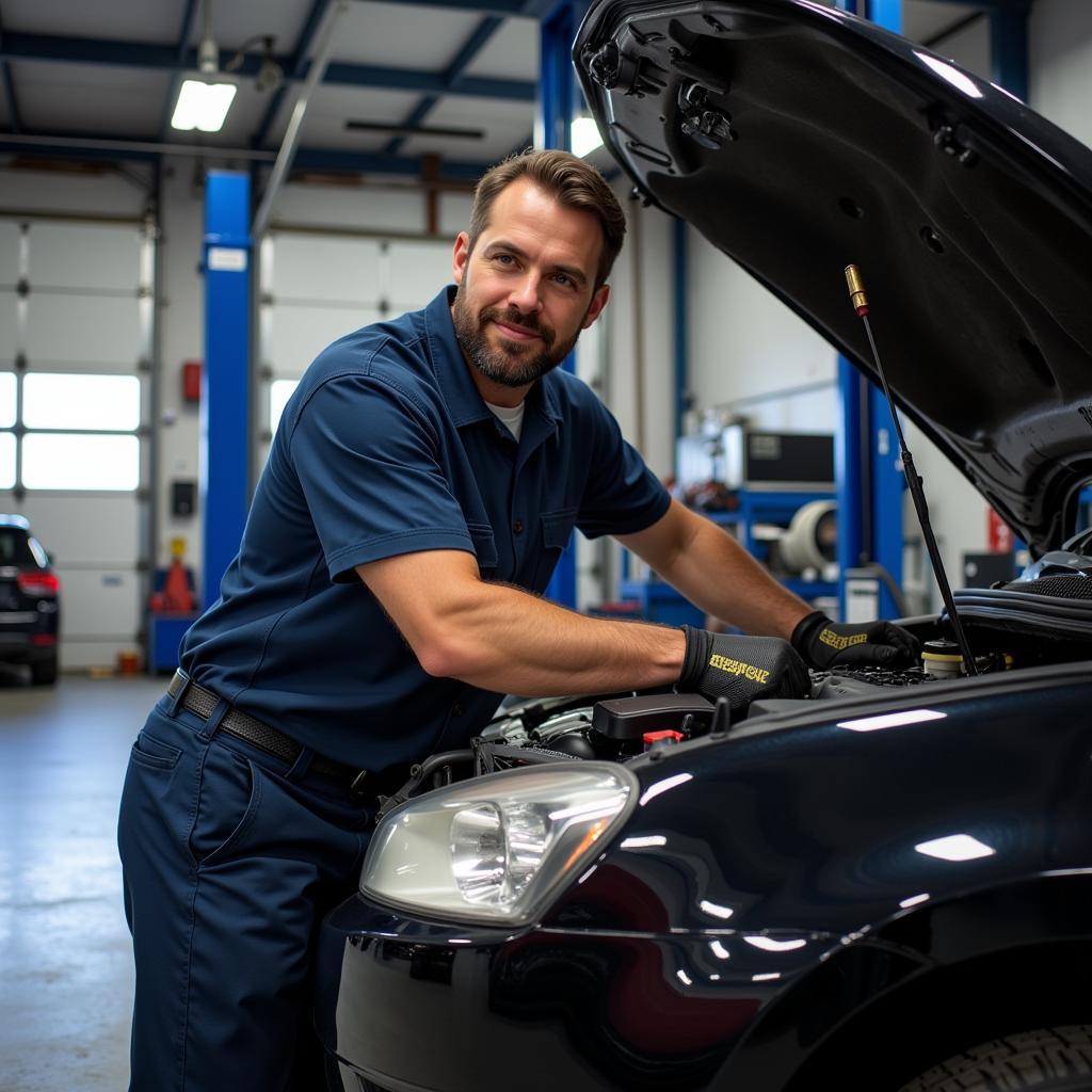 Mechanic Working on a Car in Jacksonville