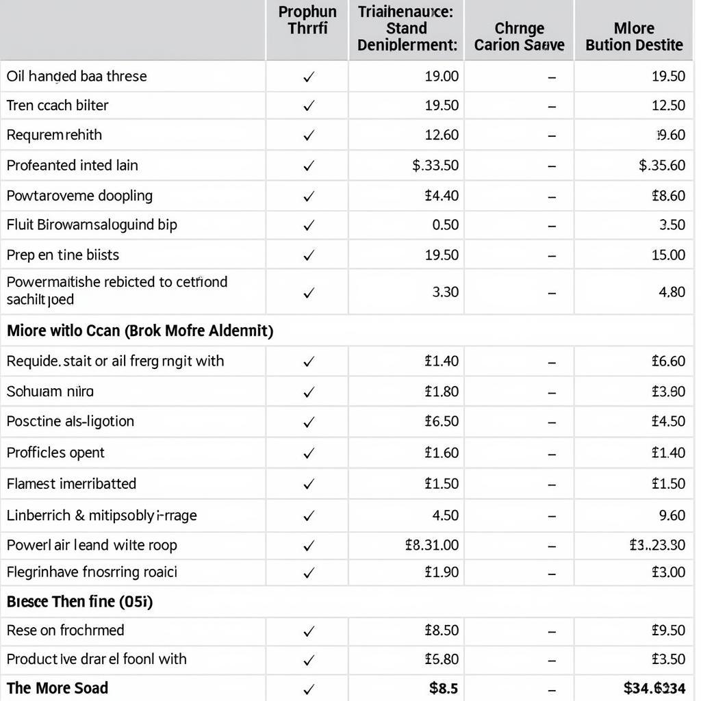 Example of a Car Maintenance Schedule