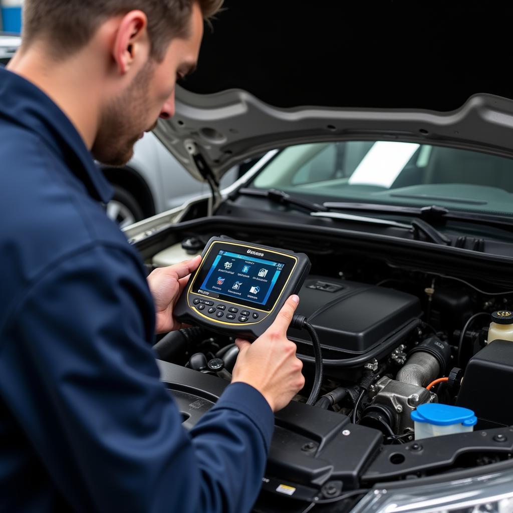 Mechanic Diagnosing Car Issues