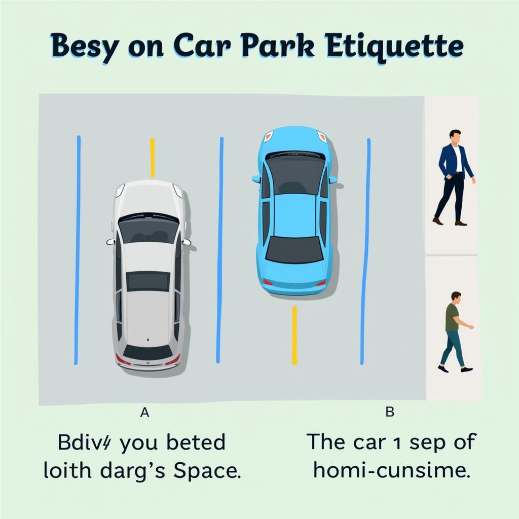 Car park etiquette: Parking within the lines and being mindful of others