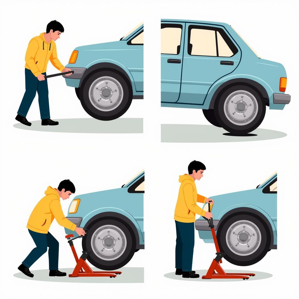 Car Repair: Changing a Tire Roadside