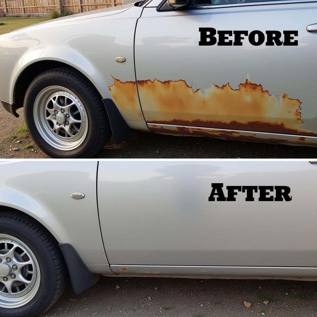 Car Rust Repair Before and After