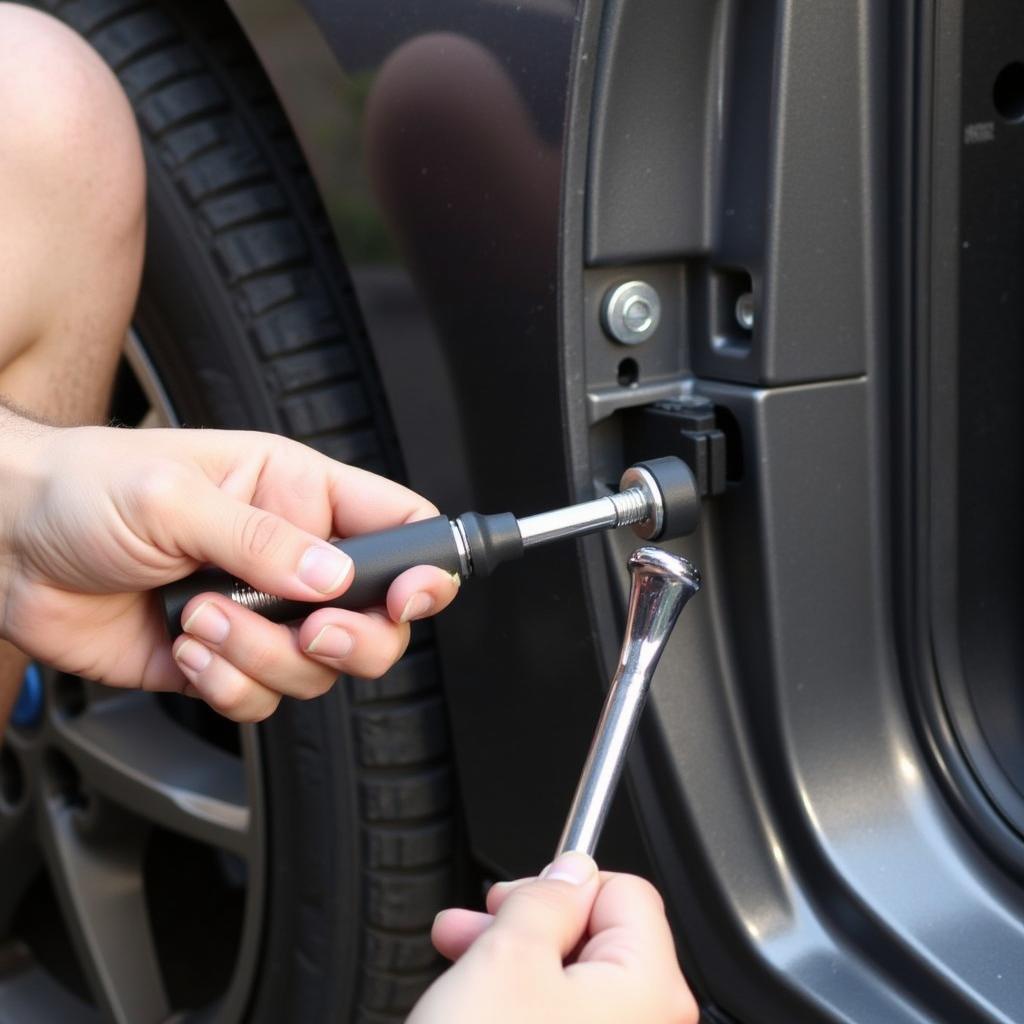 Checking Car Door Hinges