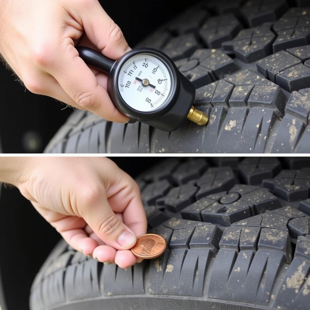 Checking Tire Pressure and Tread Depth