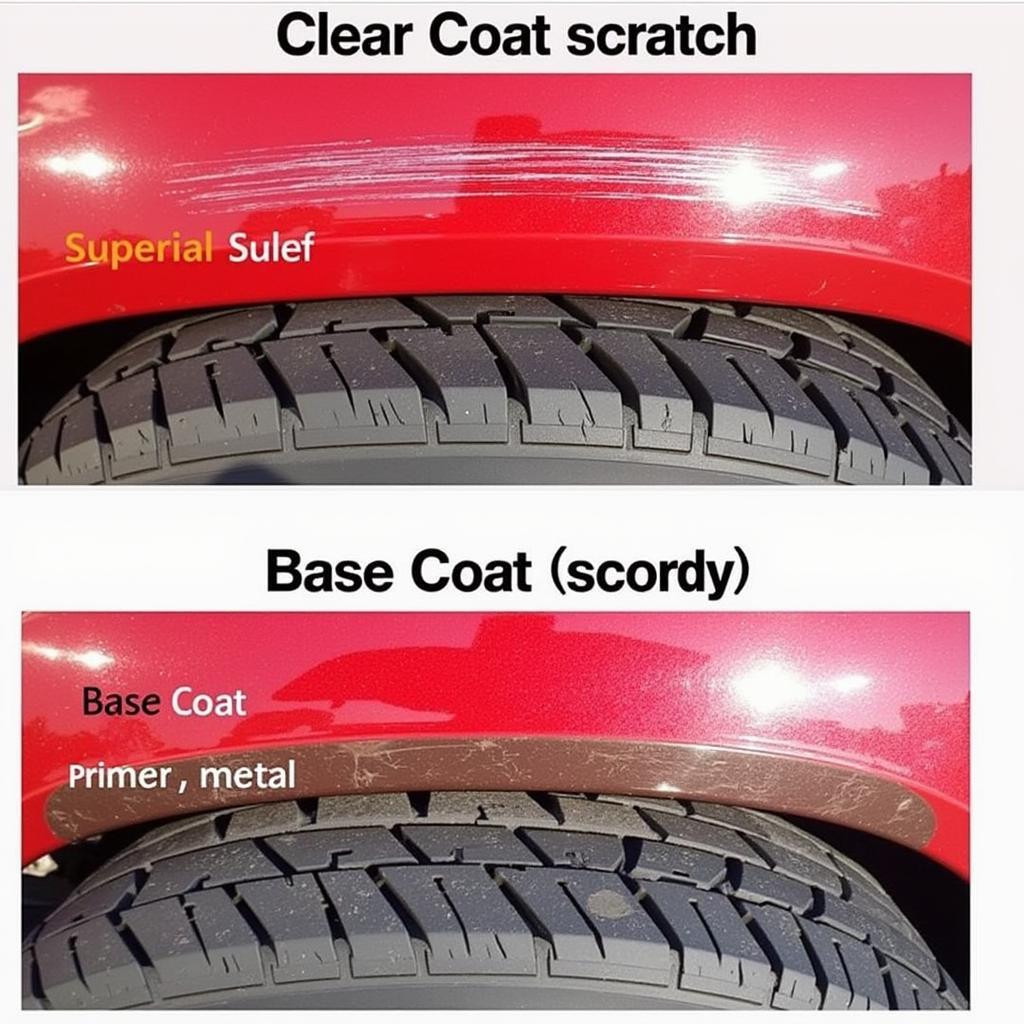 Identifying Clear Coat and Base Coat Scratches