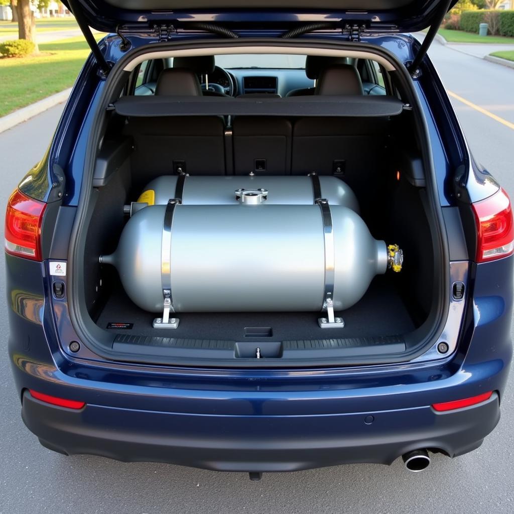 CNG Car Fuel Tank in Trunk