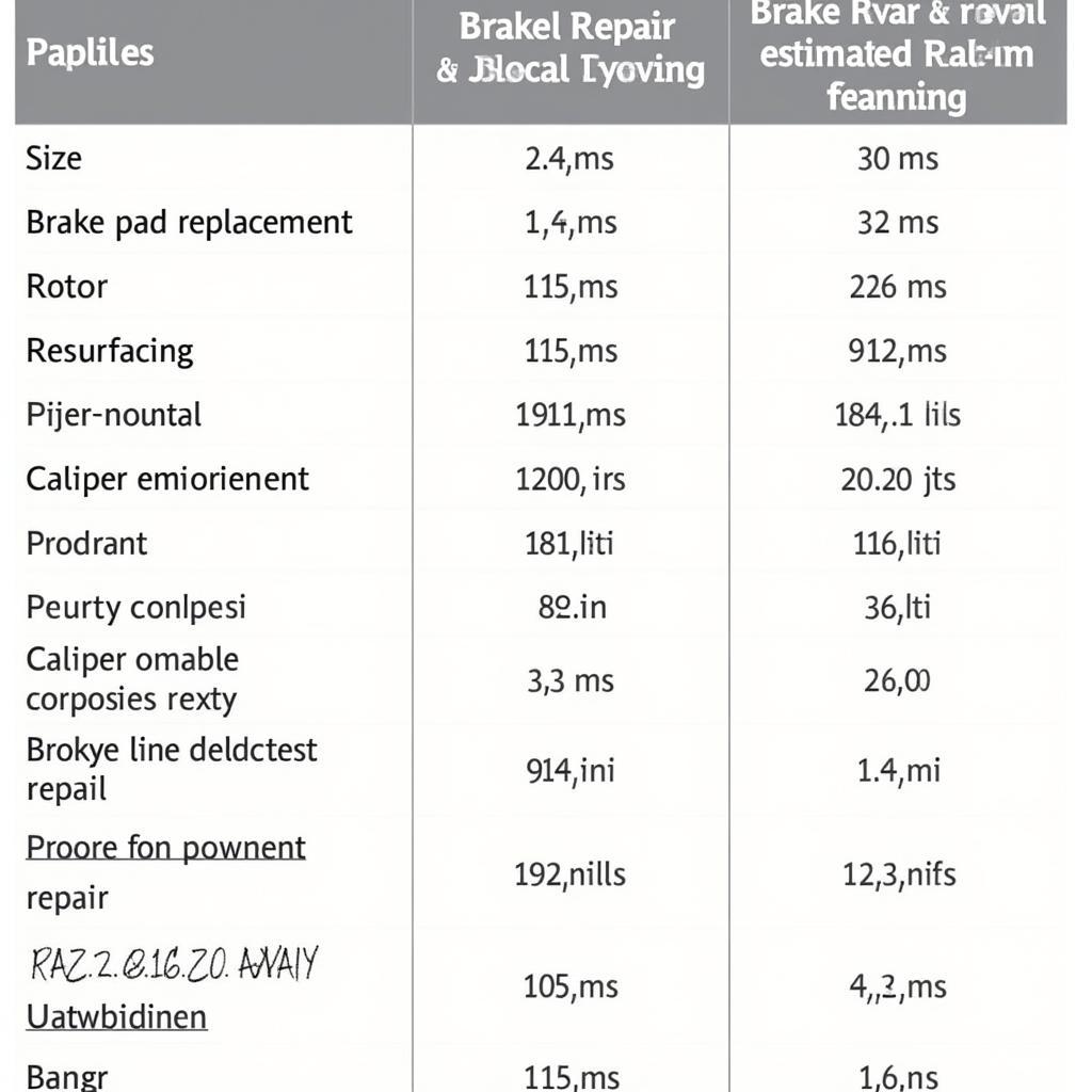 Common Brake Repairs and Timeframes