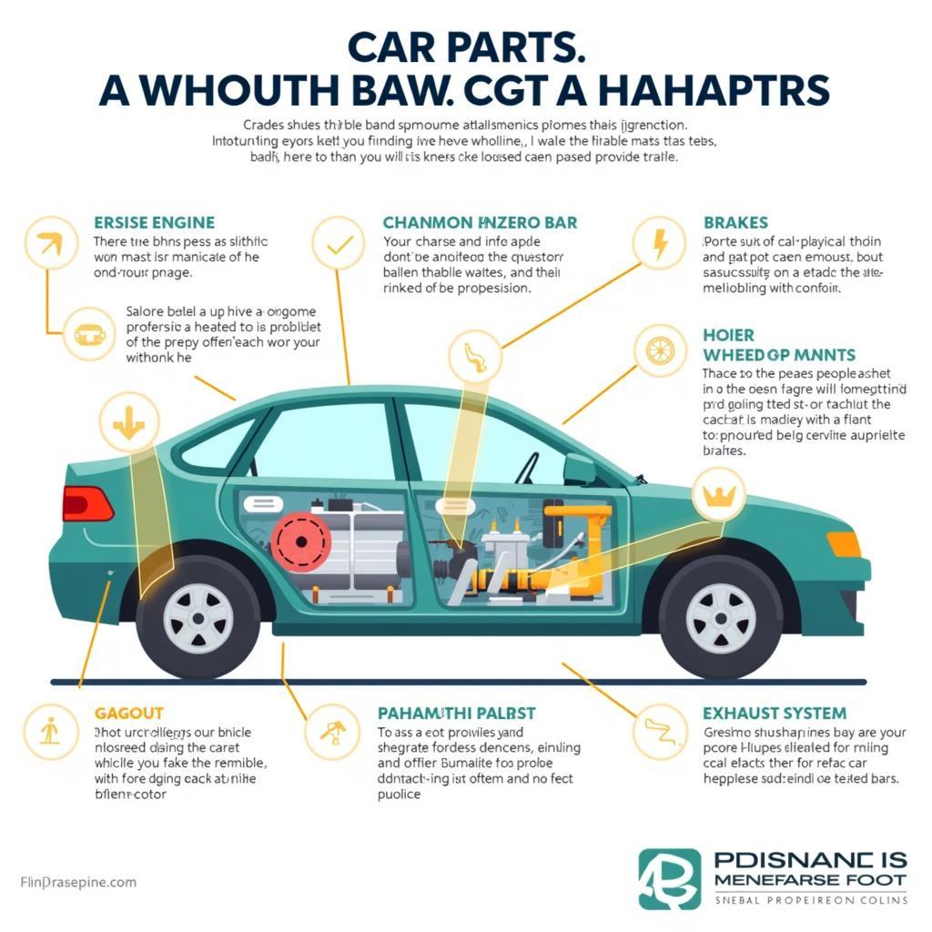 Common Car Problems in Brisbane: A diagram illustrating common car issues, such as engine misfires and overheating.