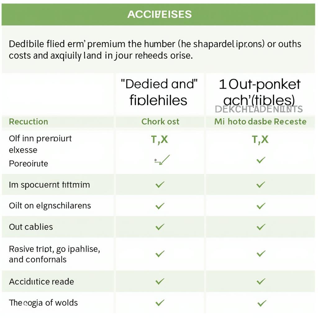 Car Insurance Deductibles Comparison