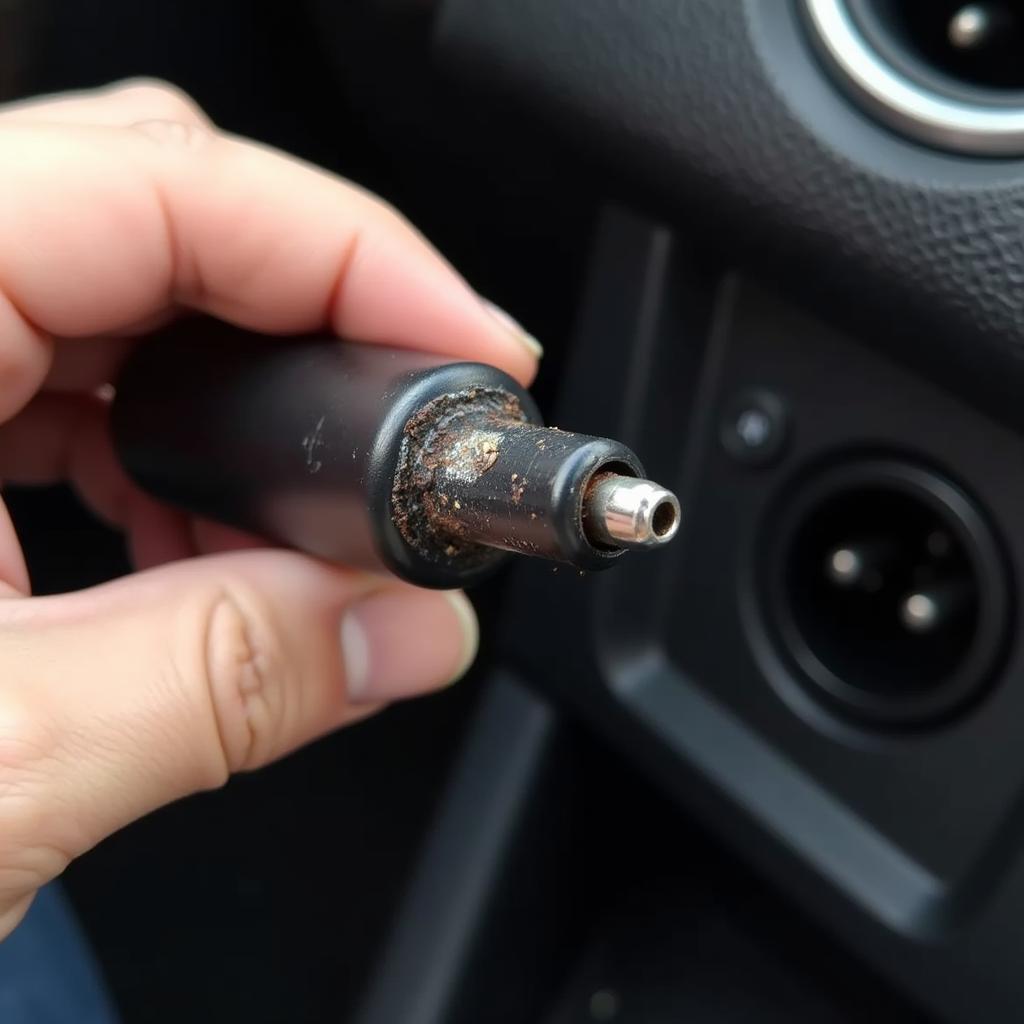 Damaged Car Charger Tip Inspection